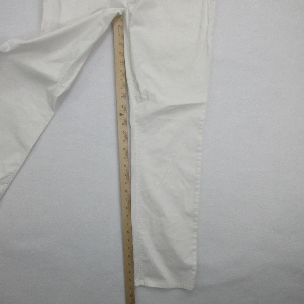 AG Adriano Goldschmied Green Label Mens White Slim Chino Pants Size 33 Stretch